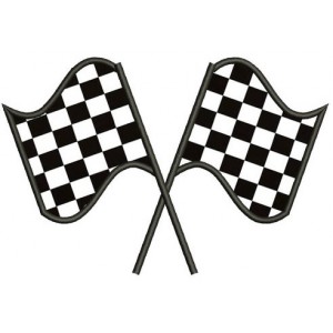 Racing Checkered Flag Applique Machine Embroidery Digitized Design Design Pattern - Instant Download - 4x4 , 5x7, and 6x10 -hoops
